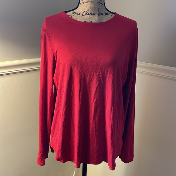 EILEEN FISHER Shirt Hem Stretch Knit Top Sz.L - Picture 1 of 5
